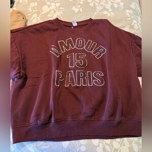 H&M Burgundy Crew Neck Sweater
